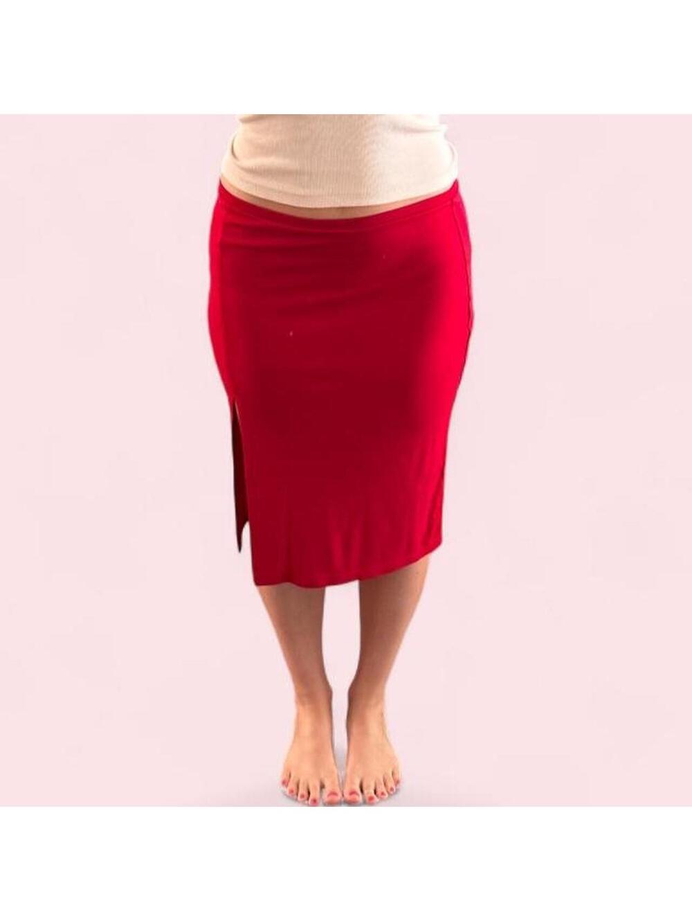 Vintage Express low rise midi skirt with slit
